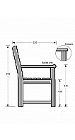 Traditional Wood Seat - Dimensions