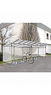 5-space shelter with extension unit