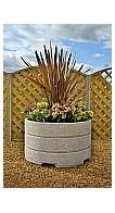 Contoured Concrete Circular Planter