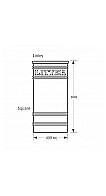 Square Bin - Drawing & Dimensions