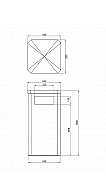 Albion 120 Litre Bin - Drawing