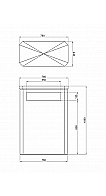 Albion 160 Litre Bin - Drawing