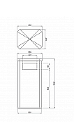 Albion 90Litre Bin - Drawing