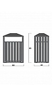 Aldgate Steel Bin - Drawing & Dimensions