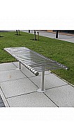 Stainless Steel Slatted Bench