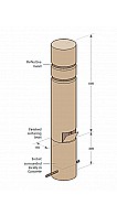 Removable Bollard in Steel Socket